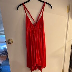 Alice + Olivia Vibrant Red Strappy Dress